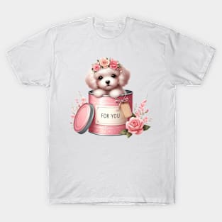 Valentine Poodle Dog For You T-Shirt